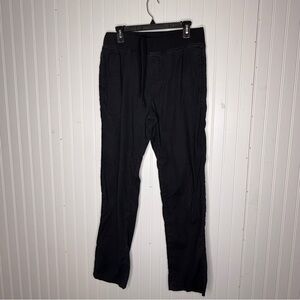prAna Vaha Straight Pant Mens Medium Black Relaxed Fit Hemp Blend